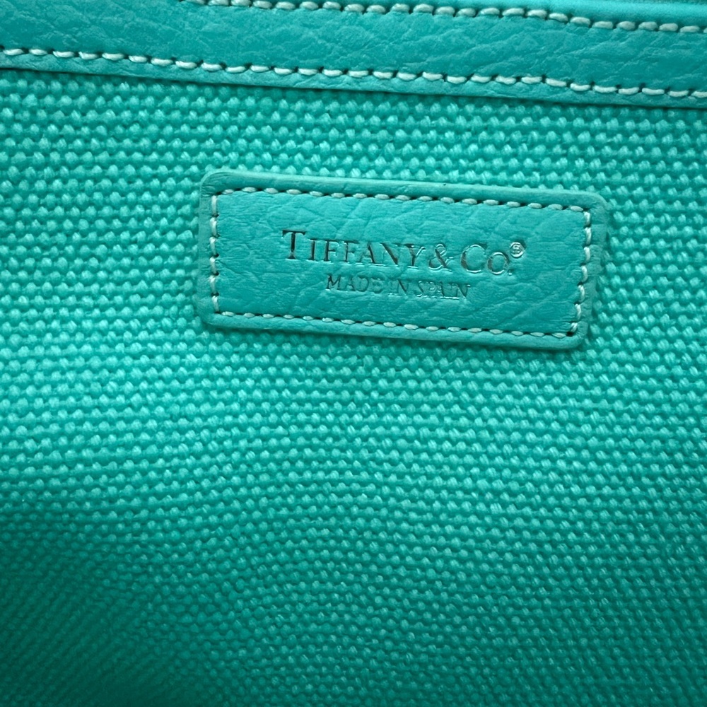 NWOT Tiffany Canvas Tote Bag w/ Leather Trim - Picture 4 of 11